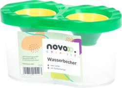 NOVOOO Creative Malbecher 2 Tanks mit Auslaufschutz bunt