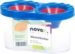 NOVOOO Creative Malbecher 2 Tanks mit Auslaufschutz bunt