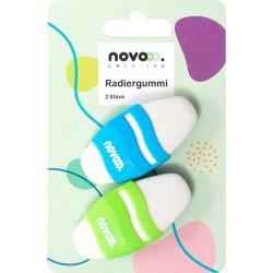 NOVOOO Creative Radiergummi 2er-Set grün/blau