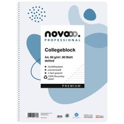 NOVOOO Professional Collegeblock A4 80 Blatt gepunktet