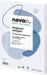 NOVOOO Professional Ringbucheinlagen A4 liniert 140 Bl. 2 Mittelstriche