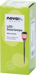 Schwarze Gartenlampe mit runder Oberseite und spitzem Fuß. Die Lampe hat ein Gittermuster.
