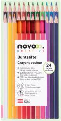 NOVOOO Creative Buntstifte 6-Kant-Form 24 Farben