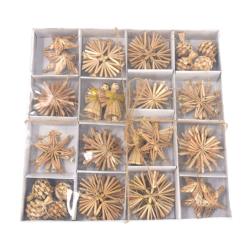 NOVOOO Seasons Deko-Set aus Stroh 56-teilig