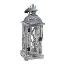 NOVOOO Seasons Holzlaterne 40 x 14 x 14 cm grau