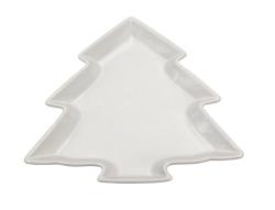 NOVOOO Seasons Keramikteller Tannenbaum Ø 22 cm weiß