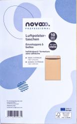 Luftpolstertaschen in einer Verpackung. Enthält 10 Stück, Maße für innen und außen angegeben.