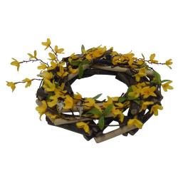 NOVOOO Türkranz mit Forsythien 30 cm gelb