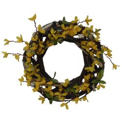 NOVOOO Türkranz mit Forsythien 30 cm gelb