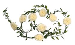 NOVOOO Seasons Love Dekogirlande Rosen 1,6 m grün/gelb