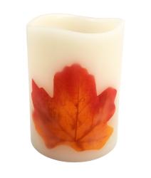 NOVOOO LED-Wachskerze Herbst 10 cm
