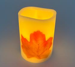 NOVOOO LED-Wachskerze Herbst 10 cm
