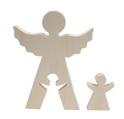 NOVOOO Seasons 2in1 Holzfigur Engel braun