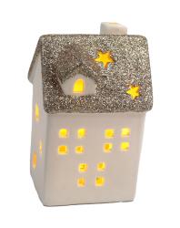 NOVOOO Seasons Keramikhaus mit LED 13 x 8 cm