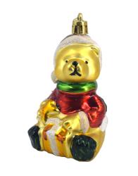 NOVOOO Seasons Christbaumdeko Teddybär gold
