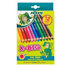 JOLLY Buntstift X-BIG 12er-Pack im Kartonetui mehrere Farben