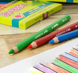 JOLLY Buntstift X-BIG 12er-Pack im Kartonetui mehrere Farben