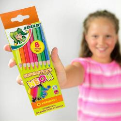 JOLLY Sechskant-Buntstifte Supersticks Neon 8er mehrere Farben