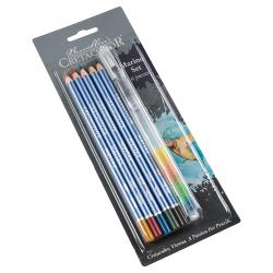 CRETACOLOR Marino-Set inklusive Wassertankpinsel 6-teilig mehrere Farben