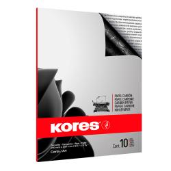 KORES Kohle-Durchschreibpapier A4 10 Blatt schwarz