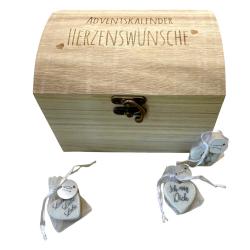 Adventkalender Herzenswünsche inklusive 24 Organza-Säckchen mit Botschaft