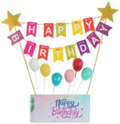 Deko-Set Happy Birthday Wimpelkette und Ballons