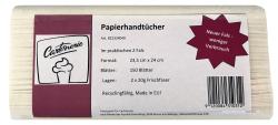 Papierhandtücher im Z-Falz. 150 Blätter, Format 23,5 cm x 24 cm.