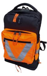 Rucksack hochsichtbar schwarz/orange