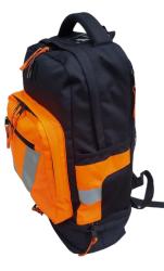 Rucksack hochsichtbar schwarz/orange