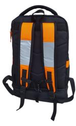 Rucksack hochsichtbar schwarz/orange