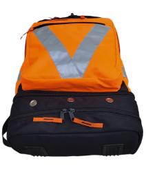 Rucksack hochsichtbar schwarz/orange