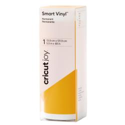 Verpackung für Smart Vinyl von Cricut Joy. Farbe: Gelb. Maße: 13,9 cm x 121,9 cm. Permanent und für Bastelprojekte geeignet.