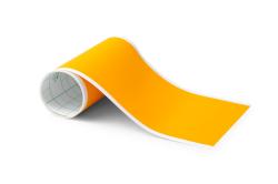 Verpackung für Smart Vinyl von Cricut Joy. Farbe: Gelb. Maße: 13,9 cm x 121,9 cm. Permanent und für Bastelprojekte geeignet.