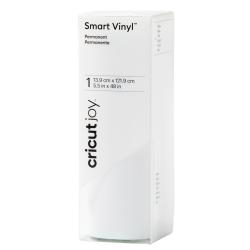 Verpackung für Smart Vinyl von Cricut Joy. Weiß mit schwarzen Schriftzügen, Maße angegeben.