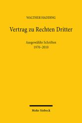 Walther Hadding: Vertrag zu Rechten Dritter - Taschenbuch