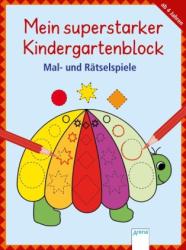 Carola Schäfer: Mein superstarker Kindergartenblock - Mal- und Rätselspiele - Taschenbuch