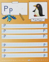Buchcover mit dem Titel 'Erstes Schreiben mit Spurrillen - Zahlen'. Orange Hintergrund. Illustrationen von Drachen und kleinen Figuren. Zahlen in blauer Schrift, große und kleine Ziffern.
