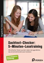 Redaktion Sonderpädagogische F: Sachtext-Checker: 5-Minuten-Lesetraining - Sopäd - geheftet