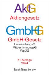 Aktiengesetz, GmbH-Gesetz - Taschenbuch