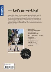 Buchcover mit dem Titel 'Working - Equitation'. Eine Reiterin auf einem grauen Pferd in einer Reitarena.