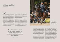 Buchcover mit dem Titel 'Working - Equitation'. Eine Reiterin auf einem grauen Pferd in einer Reitarena.