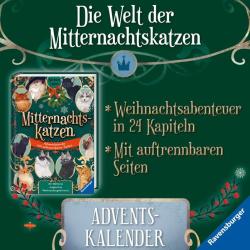 Ravensburger Malen nach Zahlen Mitternachtskatzen - 32 Motive abgestimmt auf Buntstiftsets mit 24 Farben (Stifte nicht enthalten) - Malbuch mit nummerierten Ausmalfeldern für fortgeschritten - Taschenbuch