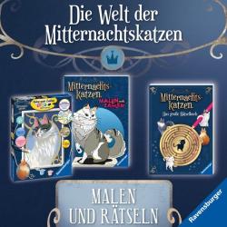 Ravensburger Malen nach Zahlen Mitternachtskatzen - 32 Motive abgestimmt auf Buntstiftsets mit 24 Farben (Stifte nicht enthalten) - Malbuch mit nummerierten Ausmalfeldern für fortgeschritten - Taschenbuch