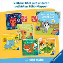 Buchcover mit Titel 'Wo bist du, kleiner Elefant?'. Abgebildet ist ein blauer Elefant in einer bunten Landschaft.
