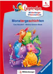 Cee Neudert: Monstergeschichten - lesen lernen mit dem Leseraben - Erstlesebuch - Kinderbuch ab 6 Jahren mit Silbengeschichten zum Lesenlernen (Leserabe 1. Klasse mit Mildenberger Silbenmethode) - Taschenbuch