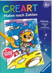 Ravensburger CreArt Malen nach Zahlen ab 5: Weltraum, Malbuch, 24 Motive, Zauberpapier - Taschenbuch