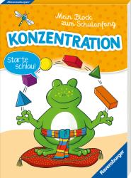 Kirstin Jebautzke: Ravensburger Mein Block zum Schulanfang: Konzentration - Rätselblock ab 6 Jahre - Konzentrationsspiele - Taschenbuch