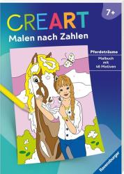 Ravensburger CreArt Malen nach Zahlen ab 7: Pferdeträume, Großes Malbuch, 48 Motive - Taschenbuch