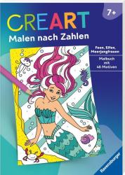 Ravensburger CreArt Malen nach Zahlen ab 7: Feen, Elfen, Meerjungfrauen, Großes Malbuch, 48 Motive - Taschenbuch