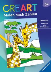 Ravensburger CreArt Malen nach Zahlen ab 5: Tierkinder, Malbuch, 24 Motive - Taschenbuch